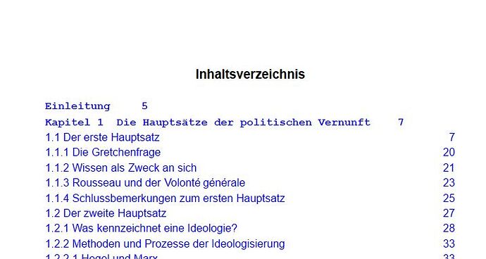 Inhaltsverzeichnis