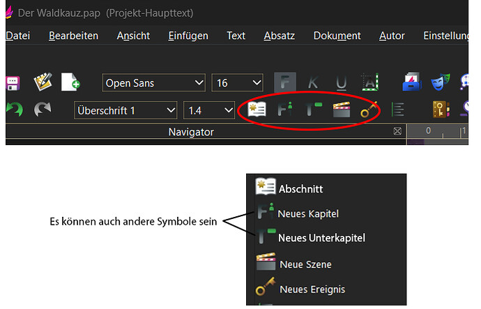Symbolleisten-Icons