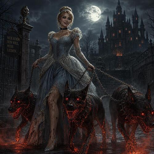 gpt-image-2_Ein_Bild_von_Aschenputtel_mit_Vampirzähnen_und_den_Höllenhunden_die_sie_an_der-0