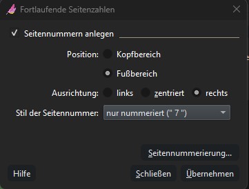 Seitenzahlen